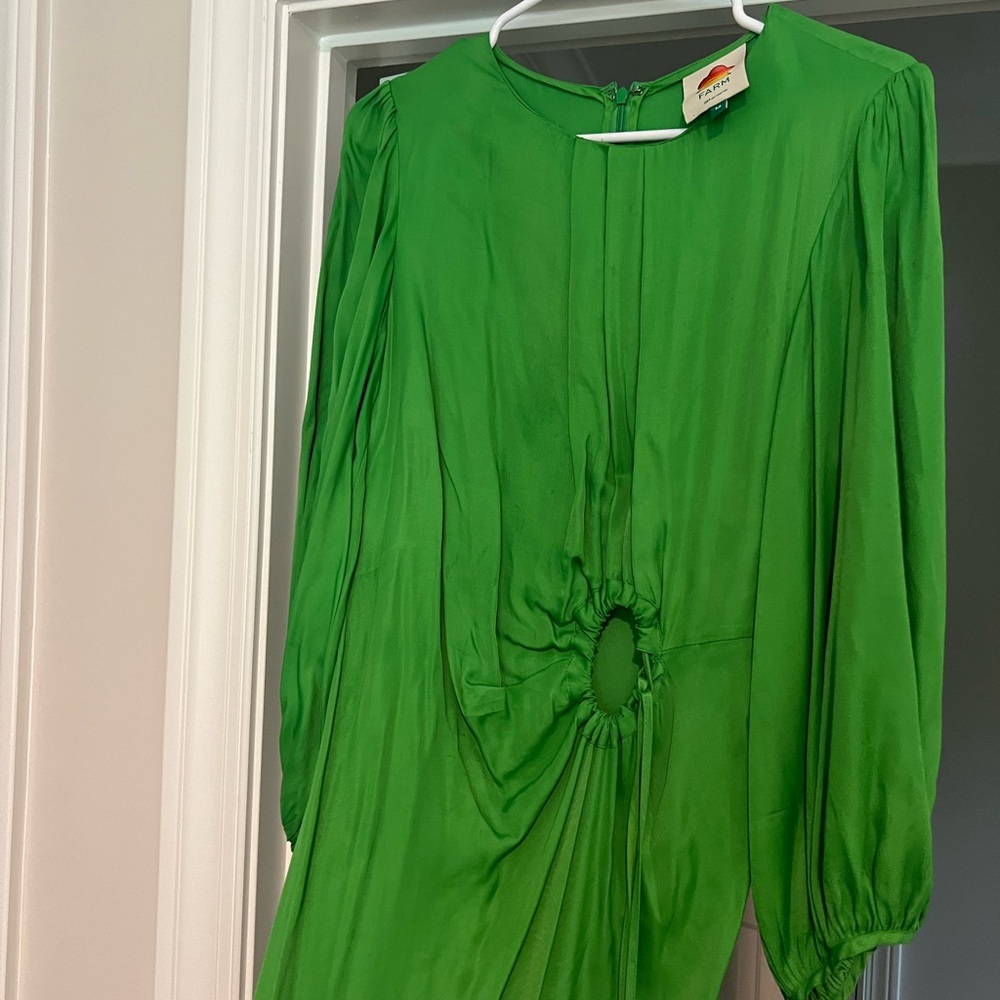 FARM Rio Green Midi Dress